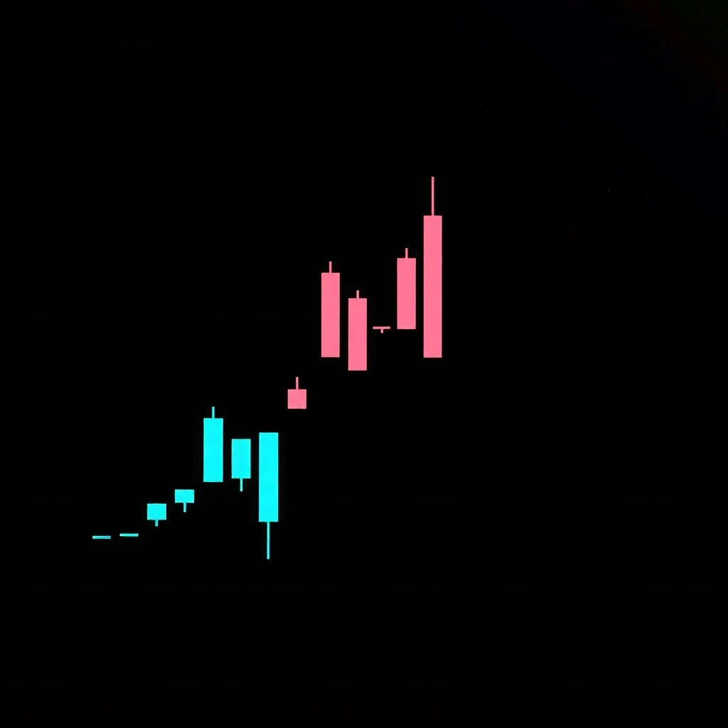 Candlestick chart visualization pattern